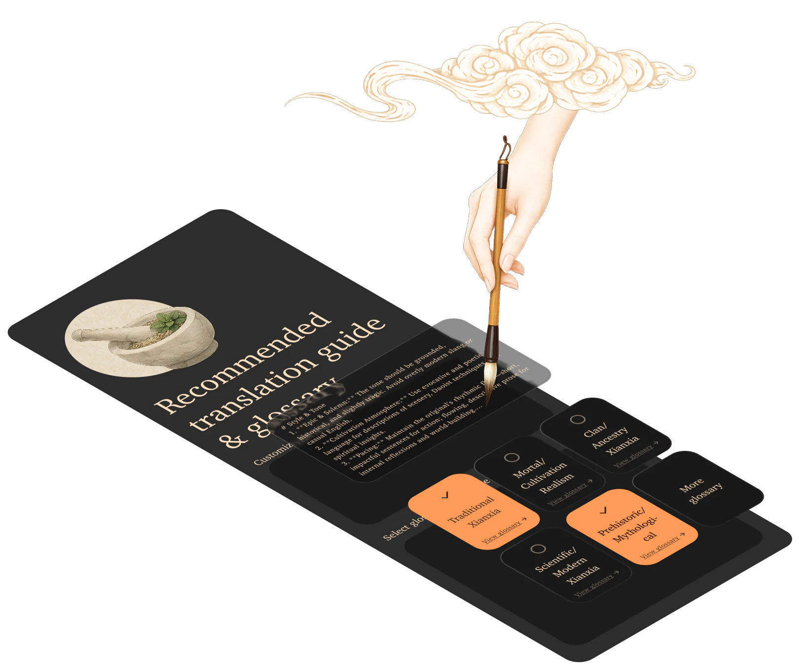 Inkling translation guide and glossary setup for culturally specific terminology