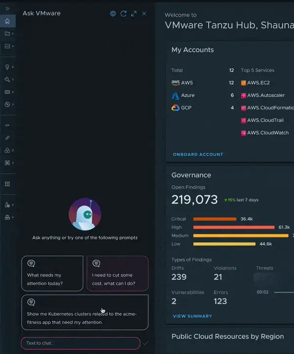 Animated prototype showing multiple response formats including text, cards, data, and links